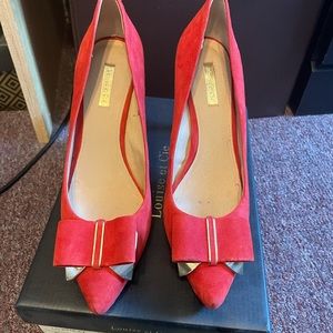louise et cie red bow heels